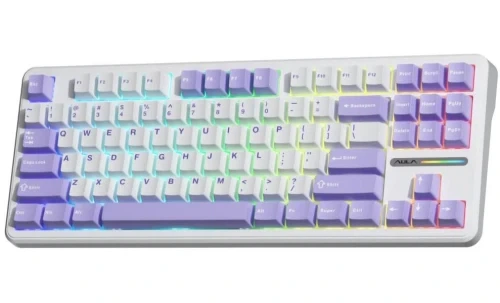 Клавиатура Aula F87 EN/UA White/Lilac (6948391202464) - изображение 3