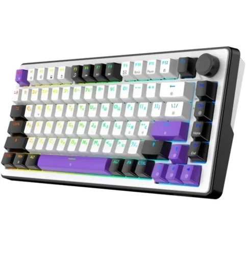Клавіатура Hator Hellyberry HK75, White/Violet - Фото 3 Клавіатура Hator Hellyberry HK75, White/Violet - зображення 3