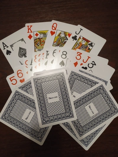 Карты игральные покерные пластиковые Duke Poker Club 54 листа 87x62 мм Синие (DN26238BL) - Фото 5 Карты игральные покерные пластиковые Duke Poker Club 54 листа 87x62 мм Синие (DN26238BL) - изображение 5