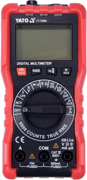 Мультиметр цифровий YATO YT-73094 - Фото 2 Мультиметр цифровий YATO YT-73094 - зображення 2