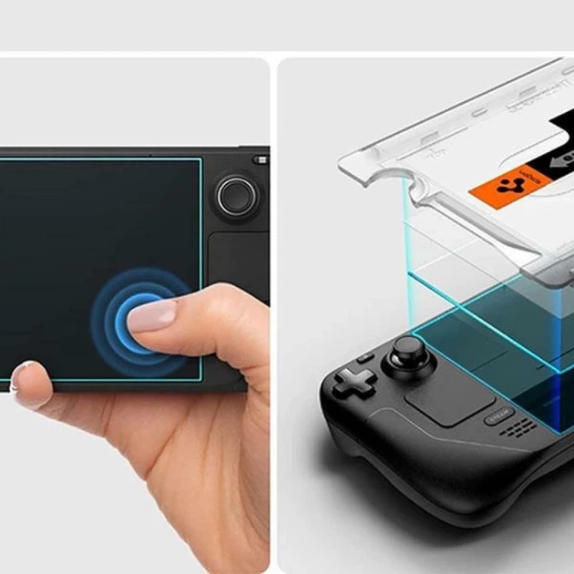 Захисне скло Spigen GLAS.tR EZ FIT для Steam Deck Clear (AGL05600) - зображення 5