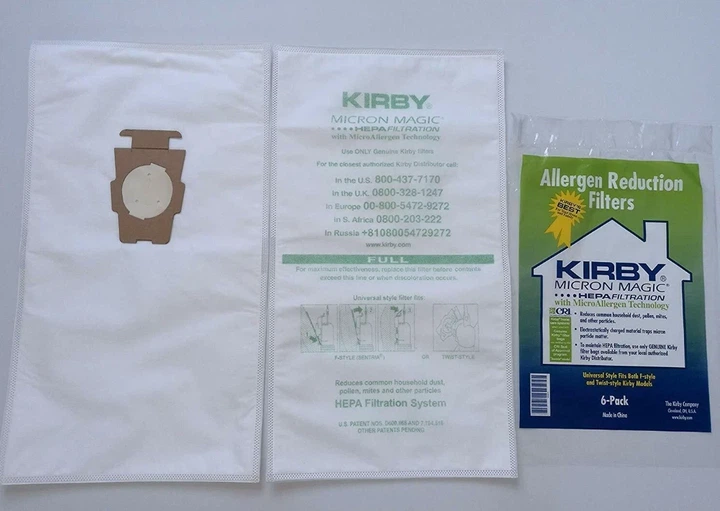 Мешки KIRBY пылесборники для пылесоса Kirby Micron Magic Hepa Allergen UNIVERSAL 6шт - Фото 2 Мешки KIRBY пылесборники для пылесоса Kirby Micron Magic Hepa Allergen UNIVERSAL 6шт - изображение 2