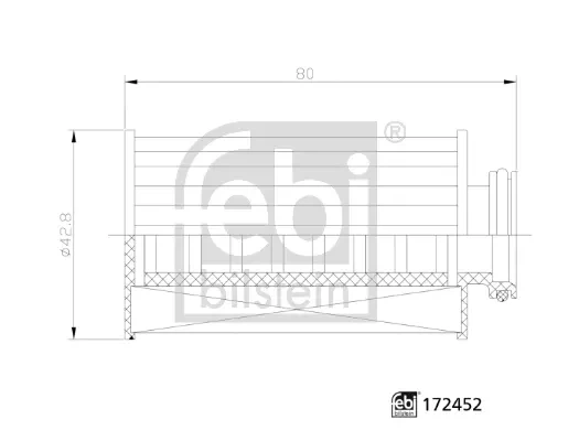 Фільтр Ad Blue FEBI 172452 0001420589, 0001420589SK2, 0001420789 - зображення 2
