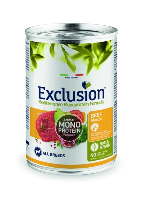 Вологий корм Exclusion Adult Beef для собак з яловичиною 400 г х 6 шт - Фото 1 Вологий корм Exclusion Adult Beef для собак з яловичиною 400 г х 6 шт - зображення 1