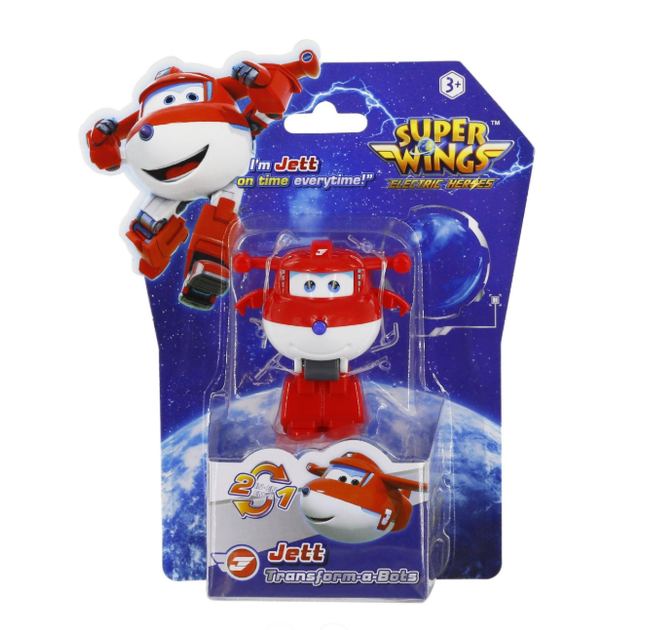 Самолет-трансформер Супер Крылья Super Wings мини-Джетт (Jett) - Фото 2 Самолет-трансформер Супер Крылья Super Wings мини-Джетт (Jett) - изображение 2