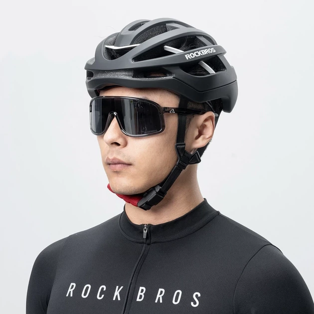 Велошолом Rockbros HC-58BK-M 55-58 см чорно-сірий (5907769386718) - зображення 4