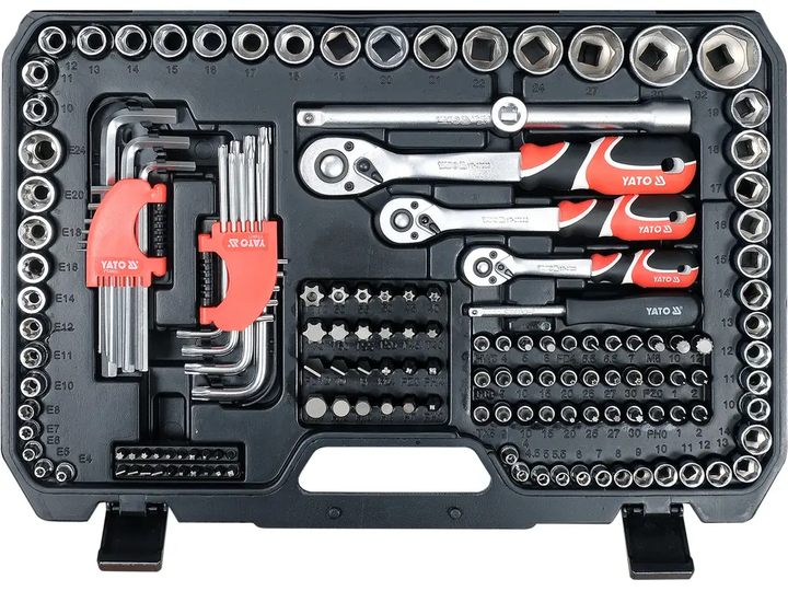 Набор инструментов 1/4``, 3/8``, 1/2`` YATO YT-38850, 198 шт. - Фото 2 Набор инструментов 1/4``, 3/8``, 1/2`` YATO YT-38850, 198 шт. - изображение 2