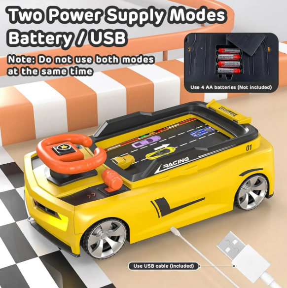 Симулятор вождения Adventure Racing Car детский, игровой, гоночный, желтый (Axm15970/2) - изображение 6