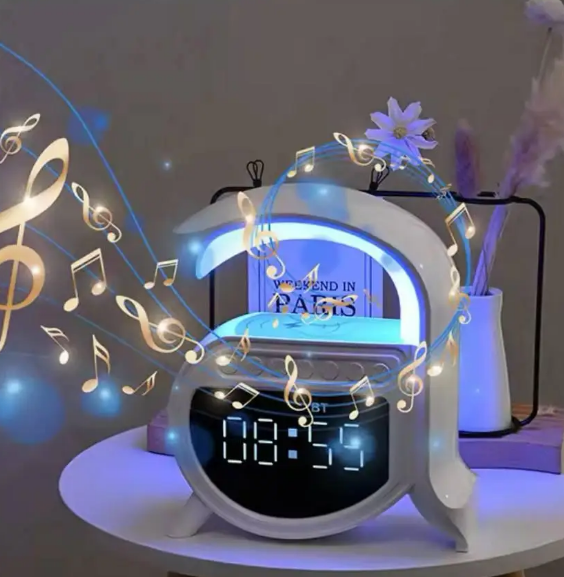 Зарядное устройство беспроводное 15 Вт будильник, 4-в-1 Bluetooth-динамик (Jam66445) - Фото 3 Зарядное устройство беспроводное 15 Вт будильник, 4-в-1 Bluetooth-динамик (Jam66445) - изображение 3