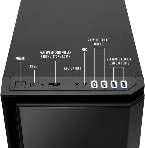Корпус для ПК Antec P101 Silent Black / без БП / Черный (102107965) - изображение 5