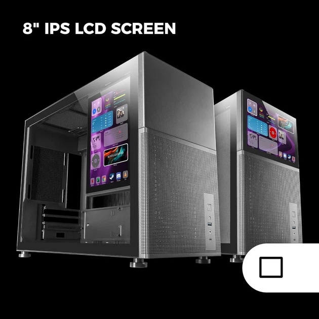 Корпус для ПК з LCD-дисплеєм 8'' Mars Gaming MC-LCD Чорний (102062229) - зображення 2
