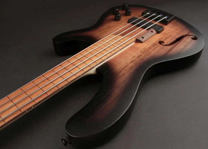 Бас-гитара Cort B4FL MHPZ (Open Pore Trans Black Burst) - изображение 4