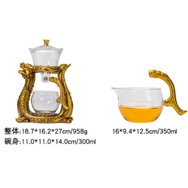 Заварочный чайник Golden Dragon с магнитным замком, термостойким стеклом и встроенным фильтром (62AF5C7C7798) - изображение 2