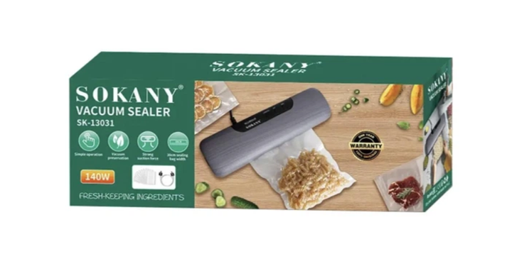 Электрический вакуумный упаковщик для длительного хранения пищевых продуктов Вакууматор овощей, мяса, фруктов Аппарат вакуумной упаковки для дома - изображение 3