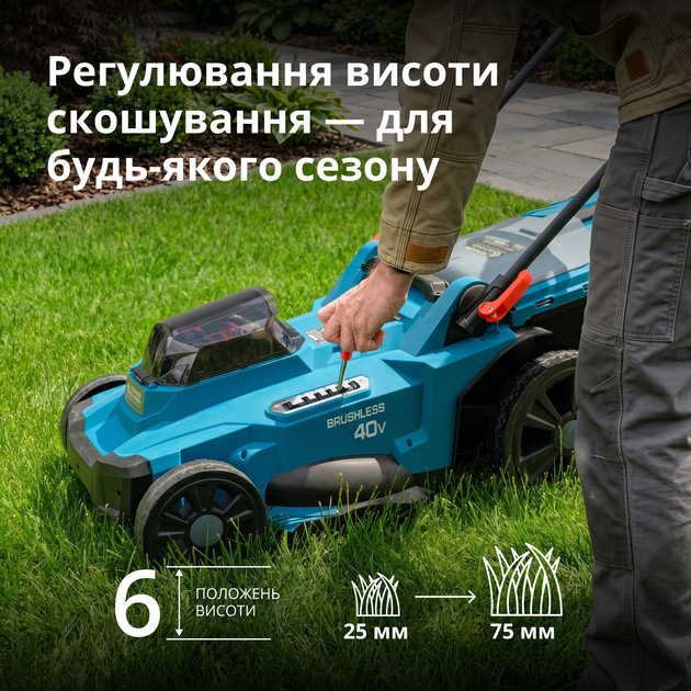 Акційний набір для догляду за газоном Könner & Söhnen KS 43LM-BCT40V-SET - Фото 6 Акційний набір для догляду за газоном Könner & Söhnen KS 43LM-BCT40V-SET - изображение 6