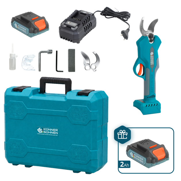 Акумуляторний секатор Könner & Söhnen KS CPS20V-32 Case PLUS - Фото 1 Акумуляторний секатор Könner & Söhnen KS CPS20V-32 Case PLUS - зображення 1