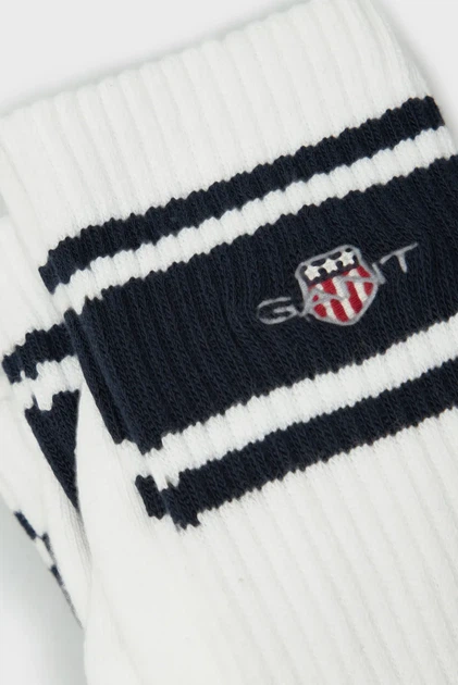 Чоловічі білі шкарпетки (3 пари) SHIELD SPORT Gant 40-42 9960267 - изображение 2