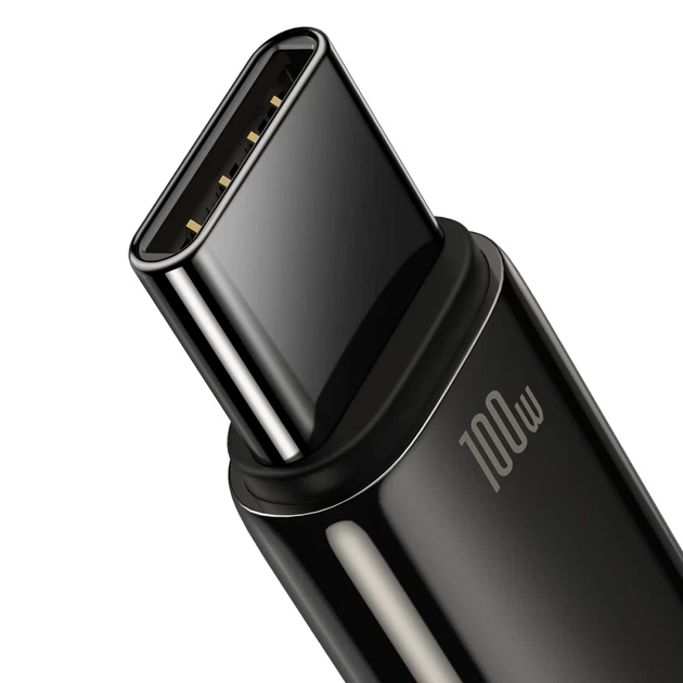 Кабель Baseus Tungsten Gold Fast Charging 100W USB-A to USB-C 1m Black (CAWJ000001) - Фото 2 Кабель Baseus Tungsten Gold Fast Charging 100W USB-A to USB-C 1m Black (CAWJ000001) - изображение 2