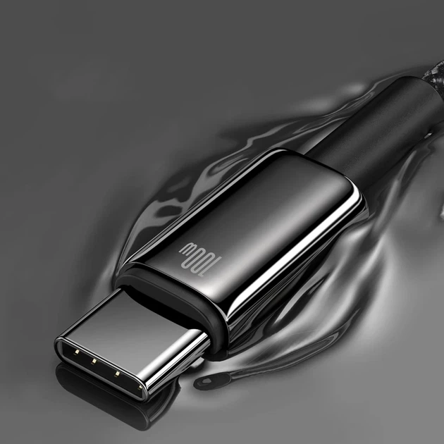 Кабель Baseus Tungsten Gold Fast Charging 100W USB-A to USB-C 1m Black (CAWJ000001) - Фото 13 Кабель Baseus Tungsten Gold Fast Charging 100W USB-A to USB-C 1m Black (CAWJ000001) - изображение 13