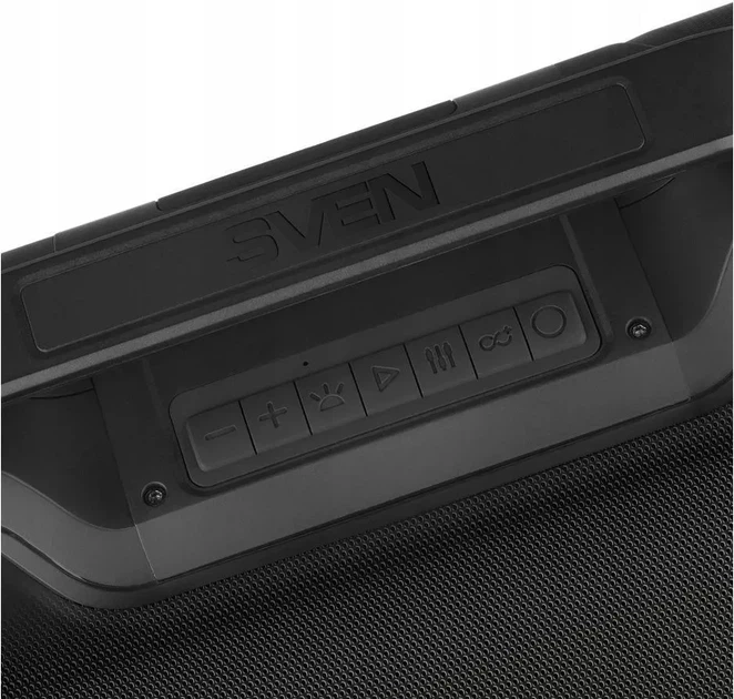 Портативная Bluetooth колонка SVEN PS-390 Black 50 Вт, IPX5, TWS, RGB подсветка, Power Bank, USB Type-C, MicroSD - изображение 5