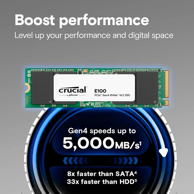 SSD диск Crucial E100 2TB M.2 (CT2000E100SSD8) - зображення 3