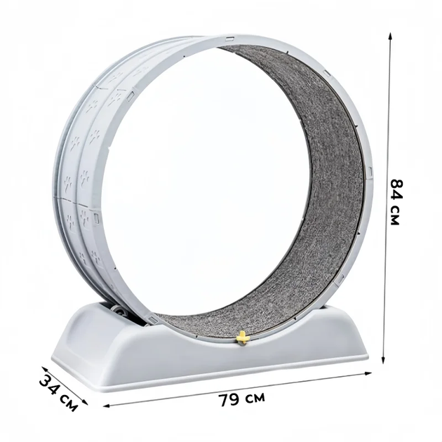 Колесо беговое для кошек One Fast Cat Gen5 бесшумное 79×84×34 см Grey (3_08356) - изображение 3