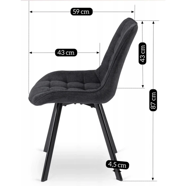 Стул MEBEL ELITE RICK 2 Черный ME.RICK2/CZ/T/K - изображение 7