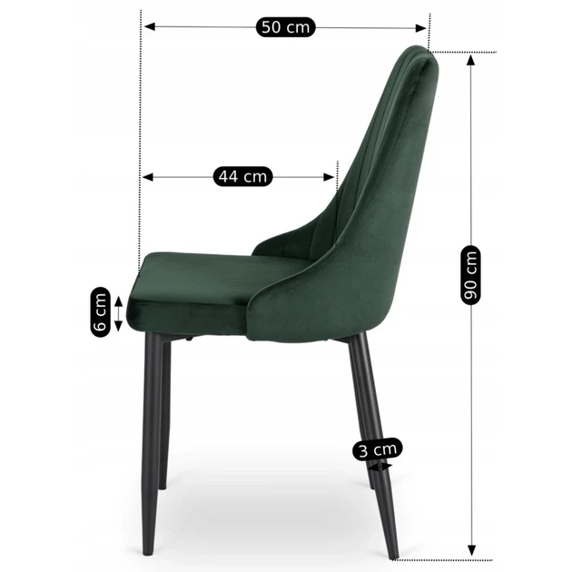 Стул MEBEL ELITE BARI Зеленый ножки черные ME.BARI/Z/V/K - изображение 2
