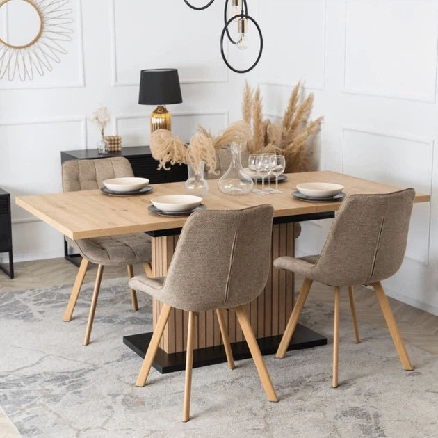 Стул MEBEL ELITE KATHY Бежевый ножки дуб ME.KATHY/BZ/D/T/K - Фото 8 Стул MEBEL ELITE KATHY Бежевый ножки дуб ME.KATHY/BZ/D/T/K - изображение 8