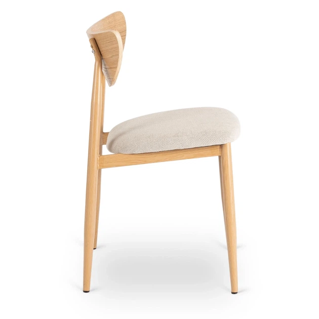 Стул MEBEL ELIT BRAGA Бежевый ножки дуб ME.BRAGA/KR/D/T/K - Фото 4 Стул MEBEL ELIT BRAGA Бежевый ножки дуб ME.BRAGA/KR/D/T/K - изображение 4
