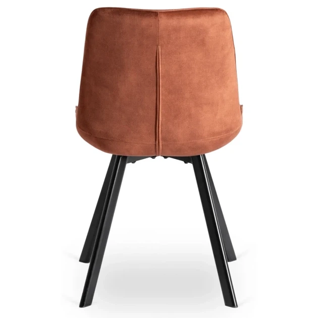 Стул MEBEL ELITE RICK Velvet Рыжий ножки черные ME.RICK/RD/V/K - изображение 3