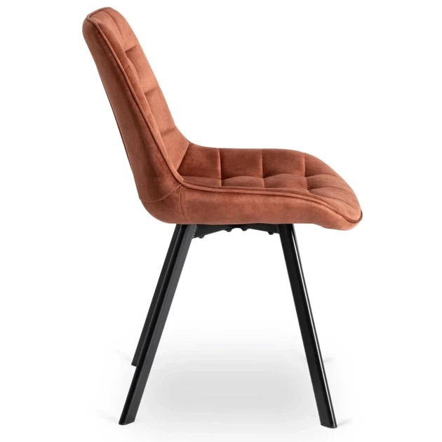 Стул MEBEL ELITE RICK Velvet Рыжий ножки черные ME.RICK/RD/V/K - изображение 4