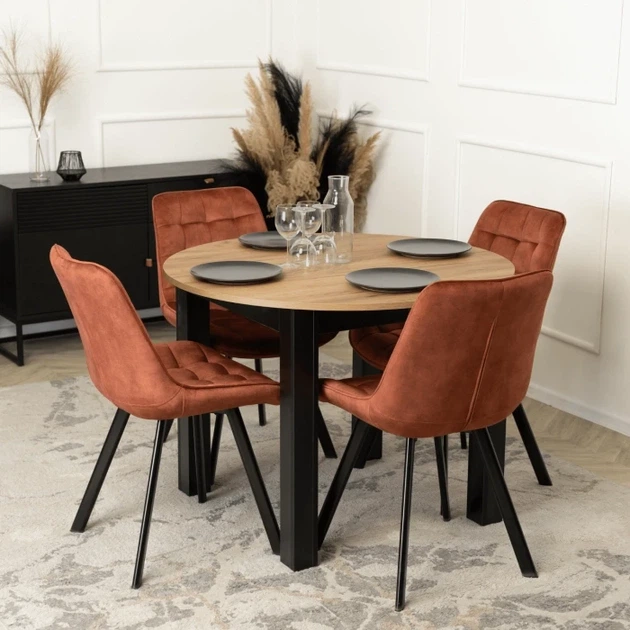Стул MEBEL ELITE RICK Velvet Рыжий ножки черные ME.RICK/RD/V/K - изображение 6