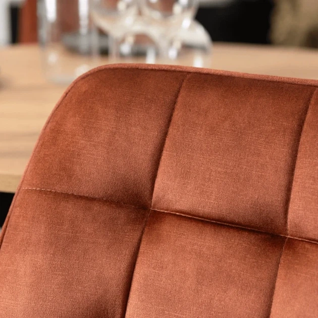 Стул MEBEL ELITE RICK Velvet Рыжий ножки черные ME.RICK/RD/V/K - изображение 8