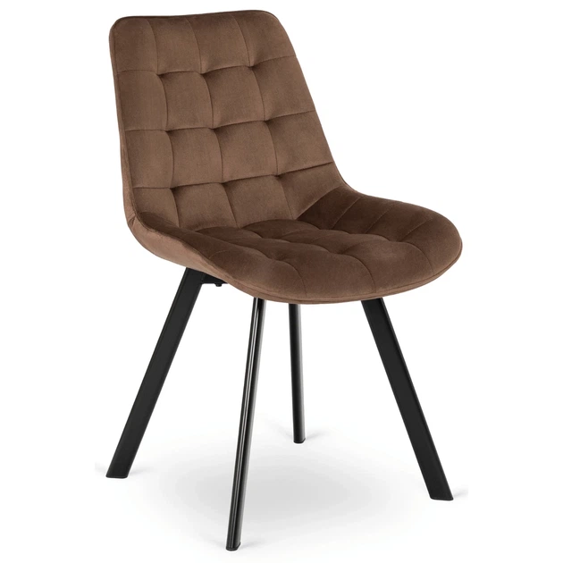 Стул MEBEL ELITE RICK Коричневый ножки черные ME.RICK/BR/V/K - Фото 1 Стул MEBEL ELITE RICK Коричневый ножки черные ME.RICK/BR/V/K - изображение 1