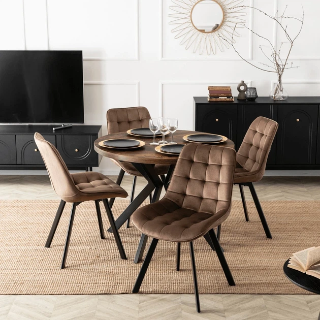 Стул MEBEL ELITE RICK Коричневый ножки черные ME.RICK/BR/V/K - Фото 6 Стул MEBEL ELITE RICK Коричневый ножки черные ME.RICK/BR/V/K - изображение 6