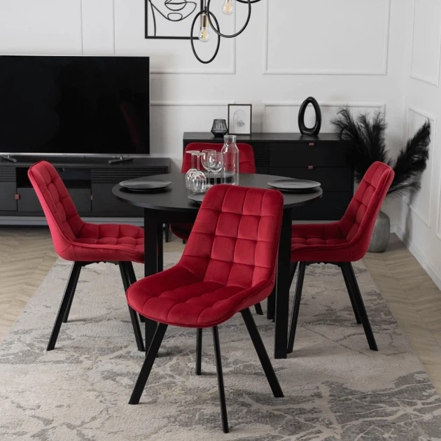 Стул MEBEL ELITE RICK Velvet Бордовый ножки черные ME.RICK/BOR/V/K - Фото 7 Стул MEBEL ELITE RICK Velvet Бордовый ножки черные ME.RICK/BOR/V/K - изображение 7