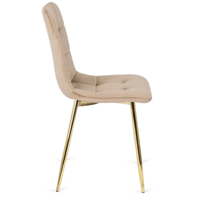 Стул MEBEL ELITE YORK Velvet Кремовый ножки золотые ME.YORK/KR/ZL/V/K - изображение 6