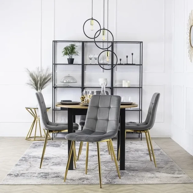 Стул бархатный YORK Velvet, Серый / Золотой (MEBEL ELITE) ME.YORK/P/ZL/V/K - Фото 3 Стул бархатный YORK Velvet, Серый / Золотой (MEBEL ELITE) ME.YORK/P/ZL/V/K - изображение 3