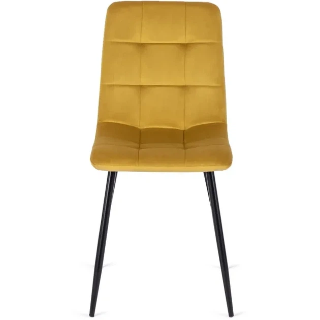 Стілець MEBEL ELITE PERU Velvet Жовтий ніжки чорні ME.PERU/CU/V/K - зображення 6