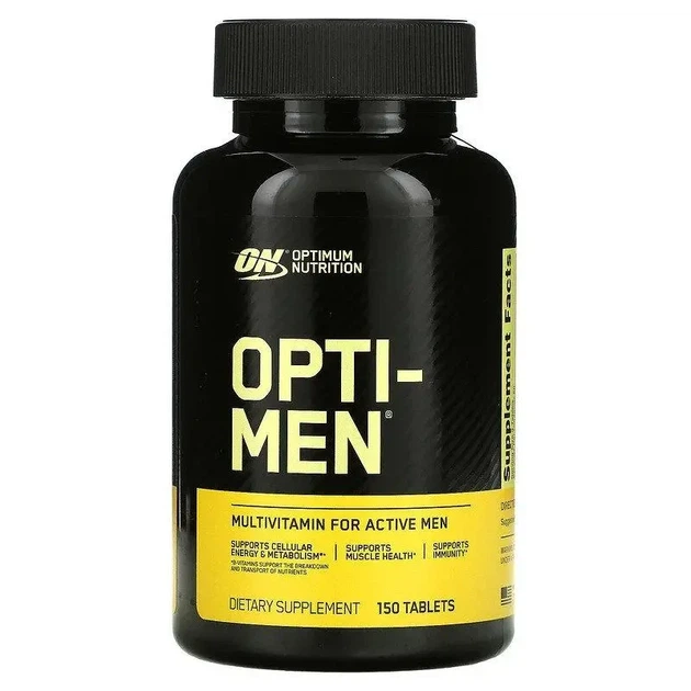 Вітамінно-мінеральний комплекс для чоловіків Optimum Nutrition Opti-Men 150 tabs - Фото 1 Вітамінно-мінеральний комплекс для чоловіків Optimum Nutrition Opti-Men 150 tabs - зображення 1