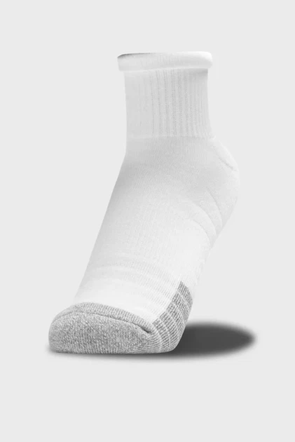 Білі шкарпетки (3 пари) UA Heatgear Quarter Under Armour M 1353262-100 - изображение 7