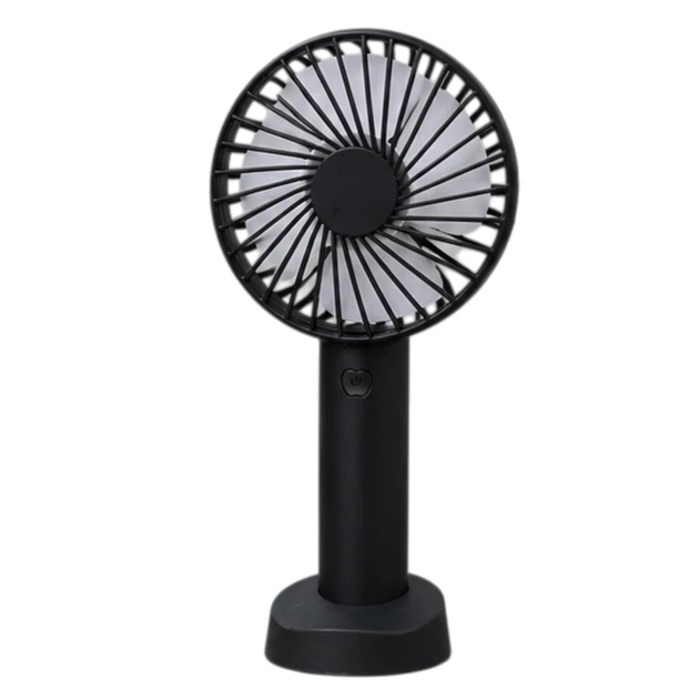 Вентилятор портативний Mini Fan SS-2 Black на акумуляторі з підставкою для телефону - зображення 5
