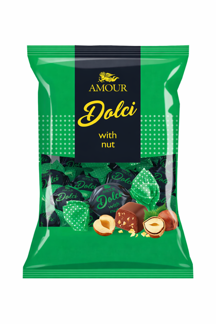Конфеты Konti Dolci Amour 100 г с орехами — трюфельные с арахисом и фундуком - Фото 1 Конфеты Konti Dolci Amour 100 г с орехами — трюфельные с арахисом и фундуком - изображение 1