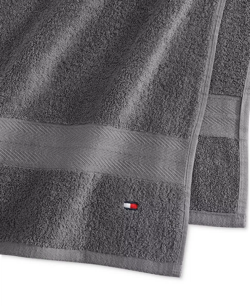 Банний рушник Tommy Hilfiger Modern American Solid Cotton Bath Towel, вугільний, 76*138см - зображення 2