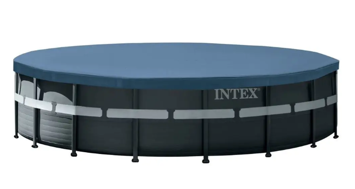 Круглый каркасный бассейн для отдыха на природе Intex с фильтр-насосом, лестницей, тентом, подстилкой 549×132 см - изображение 11