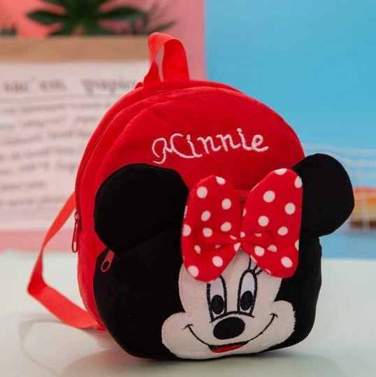Рюкзак детский Минни Маус (Minnie Mouse) 23х18 см. Плюш Красный - изображение 2