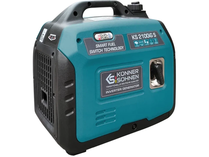 Інверторний комбінований генератор (газ-бензин) Konner&Sohnen KS 2100iG S - изображение 6