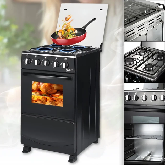 Газовая плита с четырьмя конфорками, духовкой и нержавеющей поверхностью RAF 8514 - изображение 4