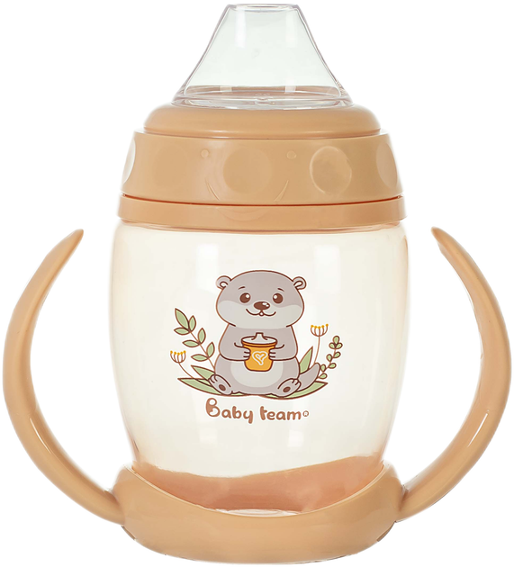 Поильник Baby Team с силиконовым спаутом и ручками 250 мл (5004) - Фото 2 Поильник Baby Team с силиконовым спаутом и ручками 250 мл (5004) - изображение 2